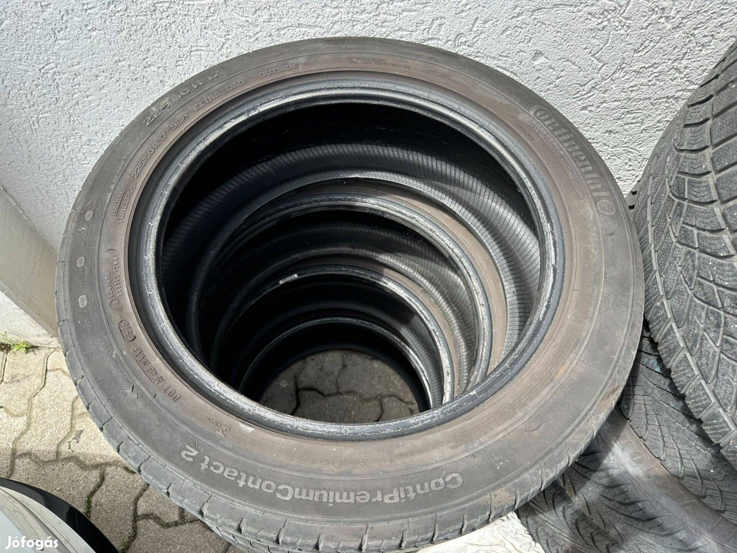 225/50R17 Continental nyári gumi garnitúra [4db] defektmentes